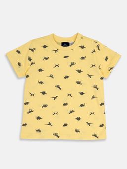 Chicco - Boys Light Yellow Animal Printed T-Shirt