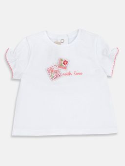 Chicco - Girls White Applique Top