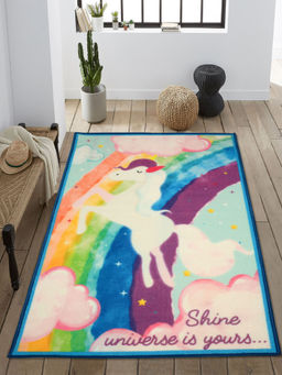 Saral Home - Unicorn Polypropylene Anti Skid Carpet (Multicolor, 90X150 cm)