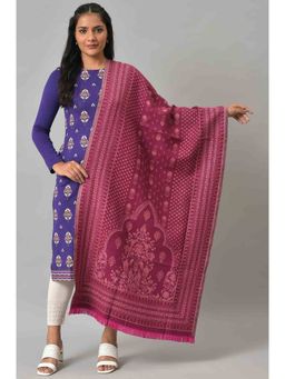 W - Green Floral Shawl