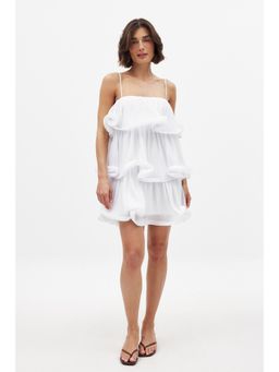 NA-KD - Blue Print Marked Waist Mini Dress