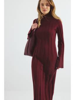 NA-KD - Knitted Ribbed Turtleneck Maxi Dress