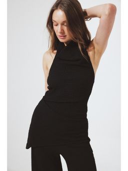 NA-KD - Black Structured Halter Neck Top