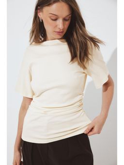 NA-KD - Off White Draped Top