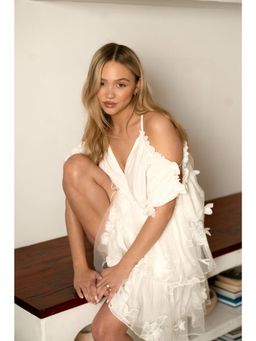 NA-KD - White Flower Mini Dress