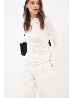 NA-KD - White Open Back Draped Top