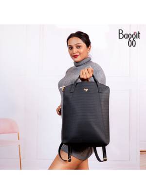 Buy Baggit Confine Black Backpack (L) Online