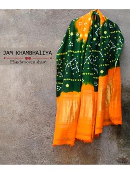 Amounee - Jam Khambhadiya Hand Woven Shawl - Multi-Color