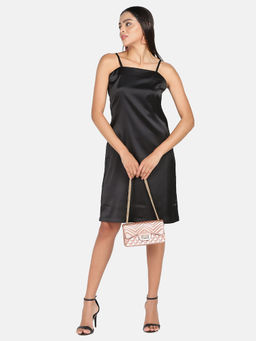 Powersutra - Black Satin Spaghetti Dress