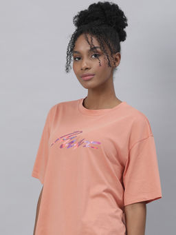 RAREISM - Orange Textured T-Shirt