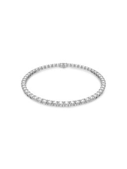 SWAROVSKI - Matrix Tennis Necklace, Square Cut, White, Rhodium Plated