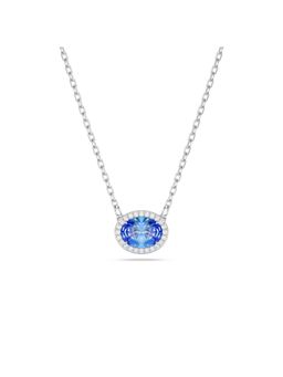 SWAROVSKI - Una Angelic Necklace, Oval Cut, Blue, Rhodium Plated