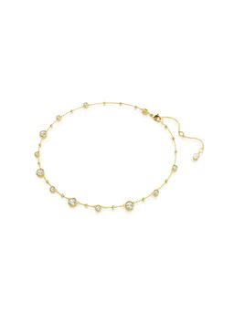SWAROVSKI - Imber Necklace, Round Cut, Scattered Design, White, Gold-Tone Plated