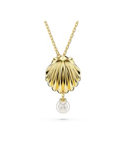 SWAROVSKI - Idyllia Y Pendant, Crystal Pearl, Shell, White, Gold-Tone Plated