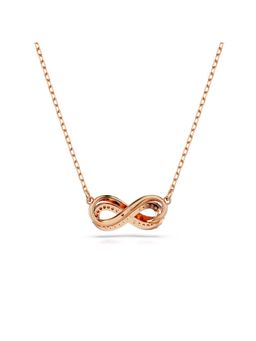 SWAROVSKI - Hyperbola Pendant, Pave, Infinity, White, Rose Gold-Tone Plated
