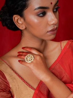 Teejh - Lena Gold and White Ring