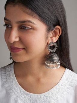 Teejh - Nupur Silver Oxidised Earring