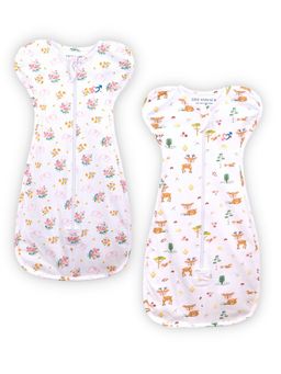 Haus & Kinder - Dreamsack Snug Swaddle for Baby to Sleep with Hands Up, Garden Pack of 2 (0-3 Months)