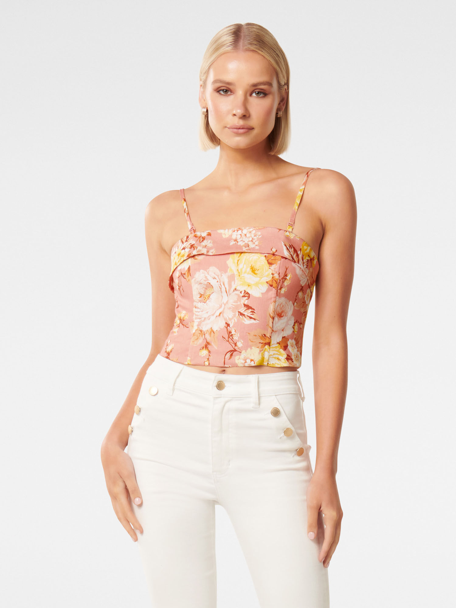 Elfelfelf Archives BUSTIER PRINTED TOP