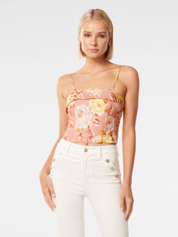 Forever New - Zoya Printed Linen Bustier