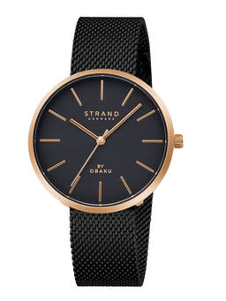 Strand by Obaku - Sunset Black Dial Quartz Watch For Women (S700LXVBMB)
