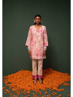 Chrkha - Masakali- Pink Short Kurta with Pant