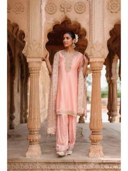 Sheetal Batra - Maham Pink Anarkali Set with Salwar and Dupatta