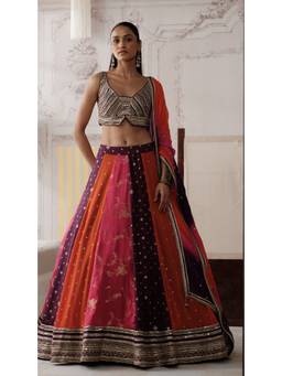 Basanti Kapde aur Koffee - Multi-Color Gulnaar Royale Lehenga with Blouse and Dupatta