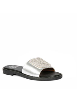 Viviblu - Women Silver Leather Flats