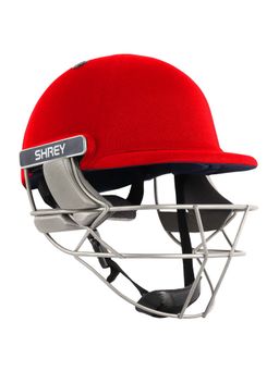 Shrey - Pro Guard Air Stainless Steel-Red Cricket Helmet