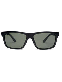 SunVoir - Polycarbonate Sunglass UV 400 Green Lens Men & Women Rectangle Sunglasses - SUNVOIR-014-C5