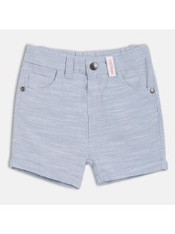 MINI KLUB - Blue Cotton Solid Shorts