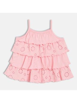 MINI KLUB - Cotton Sleeveless Schiffli Design Top