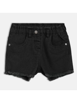 MINI KLUB - Black Cotton Solid Shorts
