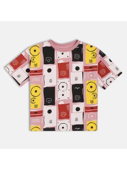 MINI KLUB - Cotton Half Sleeves Abstract Printed T-Shirt