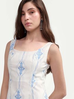 RAREISM - Printed Fit And Flare Dress