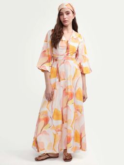 RAREISM - Printed Cut Out Detail Maxi Dress