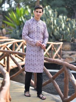 House of Deyann - Brown Kurta with Churidar (Set of 2)