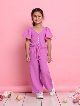 SAKA DESIGNS - Girl Stylish Lavender Co-Ord (Set of 2)