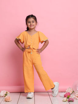 SAKA DESIGNS - Girl Stylish Orange Co-Ord (Set of 2)