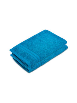 Layers - Be Bold 100% Cotton 450 GSM Blue Solid Hand Towels (Pack of 2)
