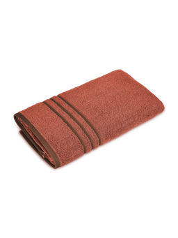 Layers - Basicx 100% Cotton 380 GSM Red Solid Bath Towel
