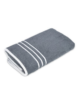 Layers - Basicx 100% Cotton 380 GSM Grey Solid Bath Towel