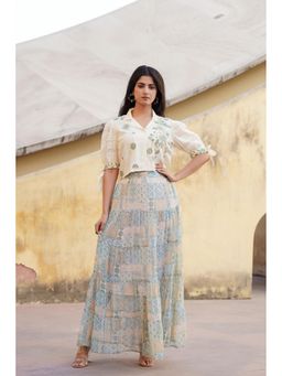 Juniper - Green Pastel Whisper Top with Skirt