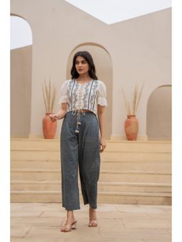 Juniper - Grey Embroidered Co-Ord Set