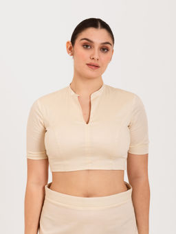 I AM BY DOLLYJAIN - Off White D'choli Curve Blouse