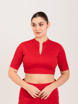 I AM BY DOLLYJAIN - Red D'choli Curve Blouse