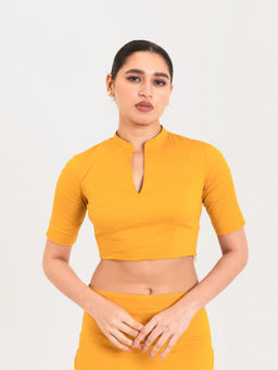 I AM BY DOLLYJAIN - Yellow D'choli Curve Blouse