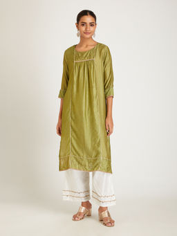 SAMAK By Marziamehdi - Olive Celina Kurta with Pant