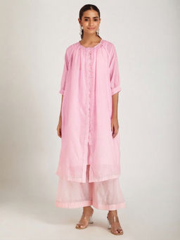 SAMAK By Marziamehdi - Pink Petal Glow Kurta with Palazzo
